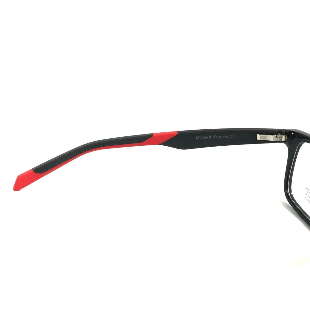 Tag Heuer Eyeglasses Frames TH551 005 Black Red Rectangle Full Rim 57-16-145